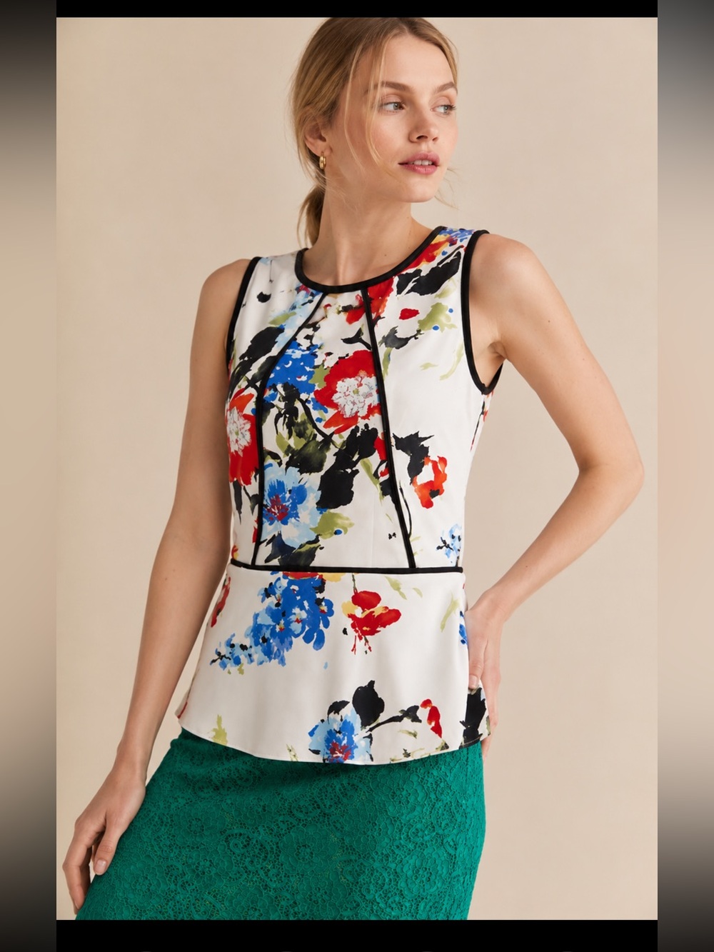 Anthropologie Sleeveless Peplum top